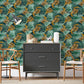 Purchase AH296005 Brewster Wallpaper, Esau Teal Jungle Palms - Arthouse12