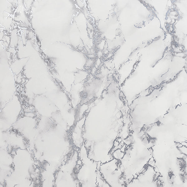 Purchase AH296701 Brewster Wallpaper, Siward White Metallic Marble - Arthouse