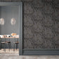 Purchase AH296702 Brewster Wallpaper, Siward Charcoal Metallic Marble - Arthouse1