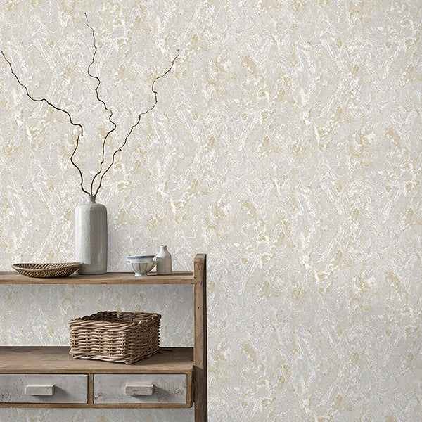 Purchase AH296804 Brewster Wallpaper, Evonne Neutral Marble Patina - Arthouse12