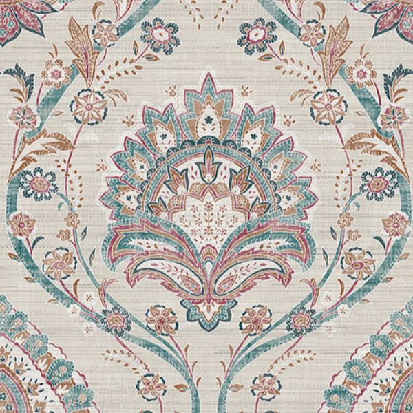 Purchase AH296909 Brewster Wallpaper, Teigen Multicolor Floral Damask - Arthouse
