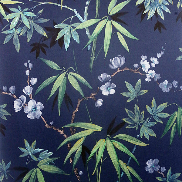 Purchase AH297800 Brewster Wallpaper, Desi Navy Jasmine Garden - Arthouse