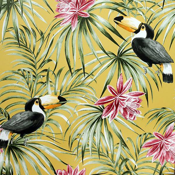 Purchase AH298301 Brewster Wallpaper, Emmeline Yellow Toucan - Arthouse