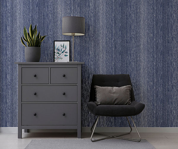 Purchase AH298502 Brewster Wallpaper, Ephraim Dark Blue Radiance Plain - Arthouse1