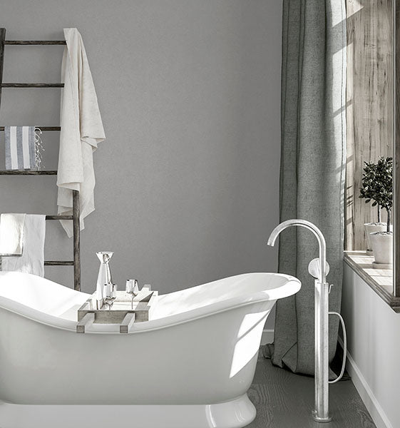 Purchase AH532503 Brewster Wallpaper, Monty Grey Faux Fabric - Arthouse1