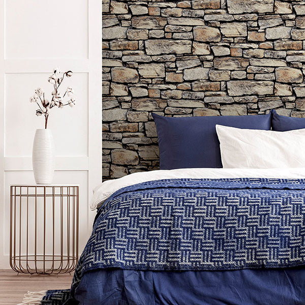 Purchase AH668901 Brewster Wallpaper, Norman Neutral Stone - Arthouse1