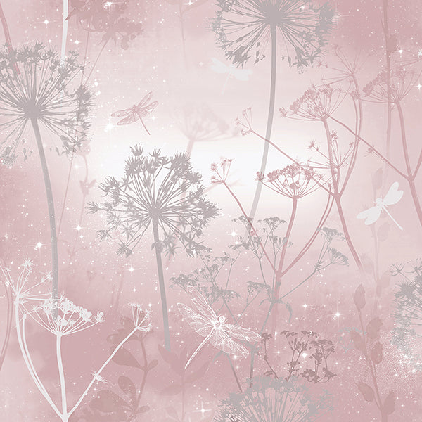 Purchase AH692305 Brewster Wallpaper, Lena Pink Floral - Arthouse