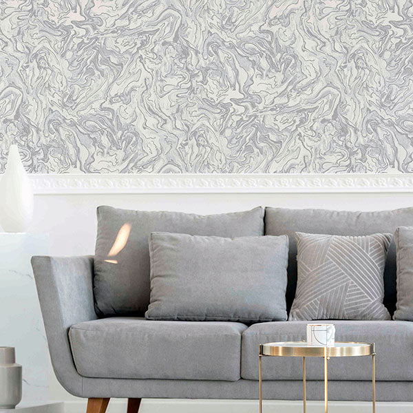 Purchase AH693901 Brewster Wallpaper, Osgood Grey Marbled - Arthouse1
