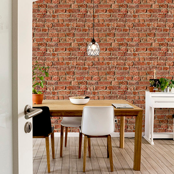 Purchase AH696600 Brewster Wallpaper, Clifford Red Urban Brick - Arthouse12