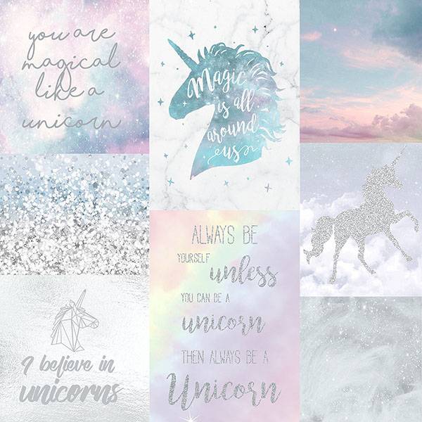 Purchase AH698300 Brewster Wallpaper, Amalthea Pastel Unicorn - Arthouse