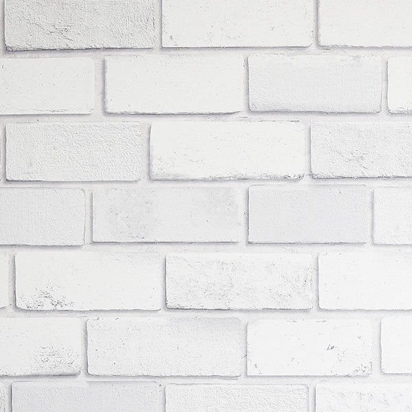 Purchase AH902009 Brewster Wallpaper, Irving White Diamond Brick - Arthouse