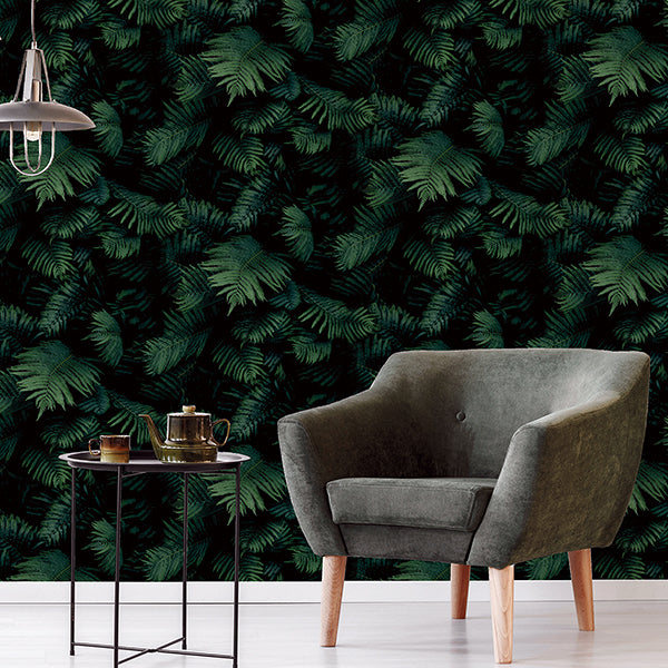 Purchase AH907601 Brewster Wallpaper, Winona Green Ferns - Arthouse12