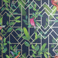 Purchase AH908003 Brewster Wallpaper, Thelma Navy Tropical Deco - Arthouse