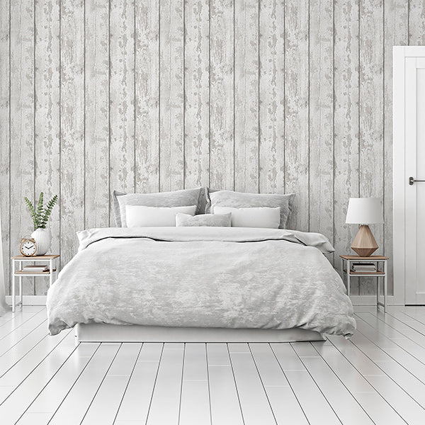 Purchase AH908501 Brewster Wallpaper, Ambrose Grey Wood Plank - Arthouse1