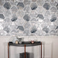 Purchase AH908502 Brewster Wallpaper, Marlon Charcoal Hexagon Tiles - Arthouse12