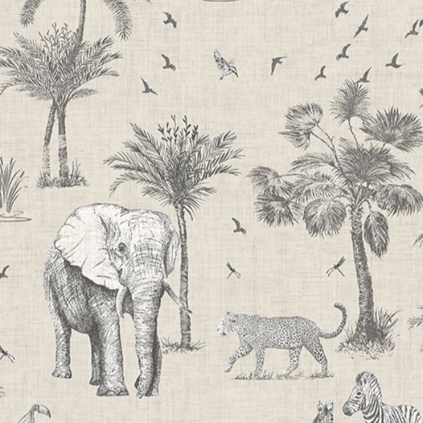 Purchase AH908902 Brewster Wallpaper, Lionel Grey Safari Lagoon - Arthouse