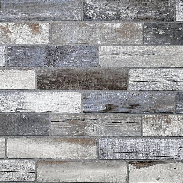 Purchase AH908908 Brewster Wallpaper, Wallace Grey Wood Tile - Arthouse