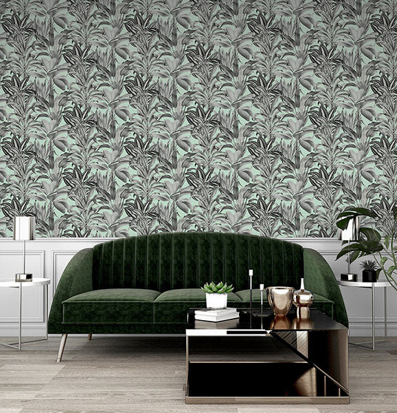 Purchase AH909500 Brewster Wallpaper, Alice Mint Greenhouse - Arthouse1