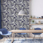 Purchase AH909501 Brewster Wallpaper, Alice Navy Greenhouse - Arthouse1