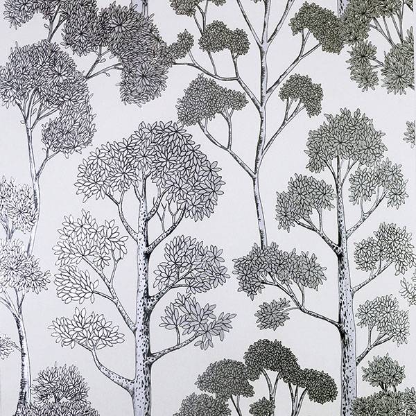 Purchase AH909505 Brewster Wallpaper, Blanche Silver Trees - Arthouse