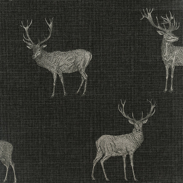 Purchase AH909607 Brewster Wallpaper, Hank Charcoal Stag - Arthouse
