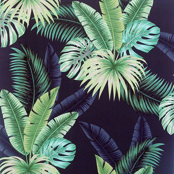 Purchase AH921407 Brewster Wallpaper, Miami Navy Palms - Arthouse