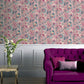 Purchase AH922802 Brewster Wallpaper, Cornelia Pink Floral Stripe - Arthouse1
