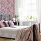 Purchase AH922802 Brewster Wallpaper, Cornelia Pink Floral Stripe - Arthouse12