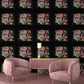 Purchase AH922804 Brewster Wallpaper, Lucinda Black Floral Panel - Arthouse1