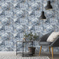 Purchase AH923000 Brewster Wallpaper, Merrick Navy Marble - Arthouse1