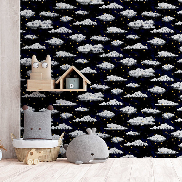 Purchase AH923907 Brewster Wallpaper, Zeno Navy Starry Skies - Arthouse12
