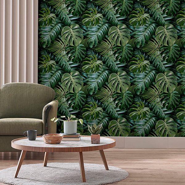 Purchase AH924108 Brewster Wallpaper, Harlynn Green Monstera - Arthouse12