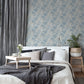 Purchase AH924407 Brewster Wallpaper, Elinore Blue Bamboo Trail - Arthouse12