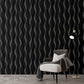 Purchase AH924502 Brewster Wallpaper, Tazz Black Ribbons - Arthouse1
