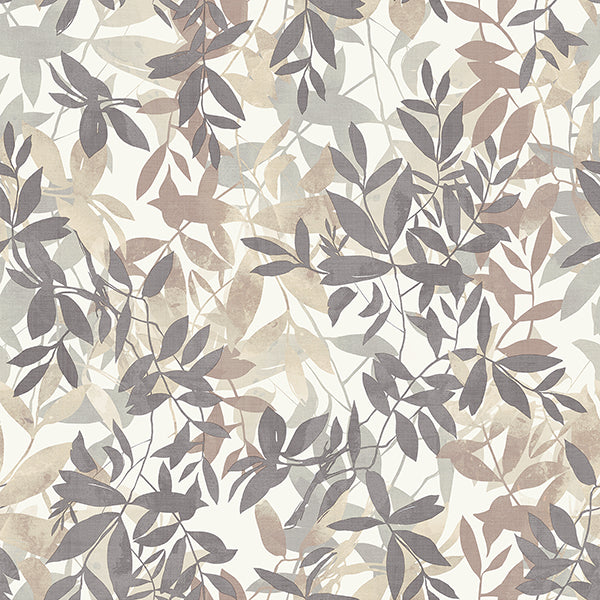 Purchase AH924600 Brewster Wallpaper, Georgianna Neutral Botanical Leaves - Arthouse