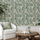 Purchase AH924905 Brewster Wallpaper, Harrietta Sea Green Tropical Floral - Arthouse12
