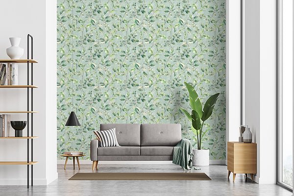 Purchase AH925501 Brewster Wallpaper, Lucene Green Spring Vines - Arthouse1