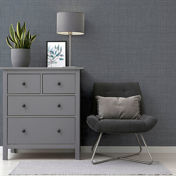 Purchase AH946006 Brewster Wallpaper, Rafe Grey Woven Texture - Arthouse1