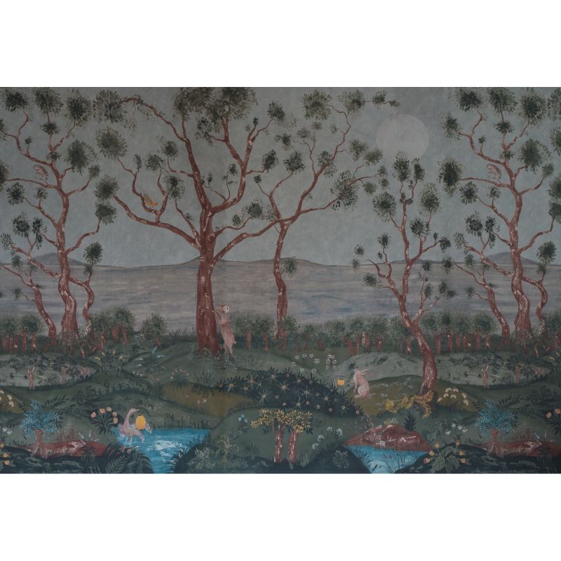 Sample - Amw10081.15.0 | Lantern Parade, Blue Novelty - Kravet Couture Wallpaper