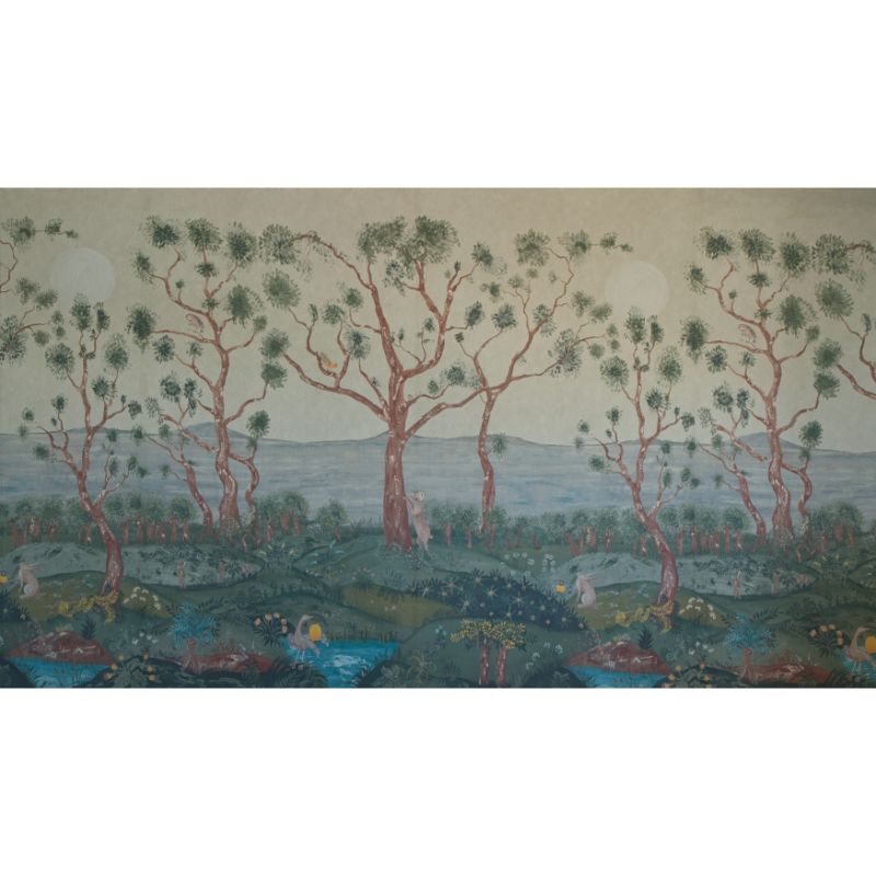 Sample - Amw10081.30.0 | Lantern Parade, Blue Novelty - Kravet Couture Wallpaper