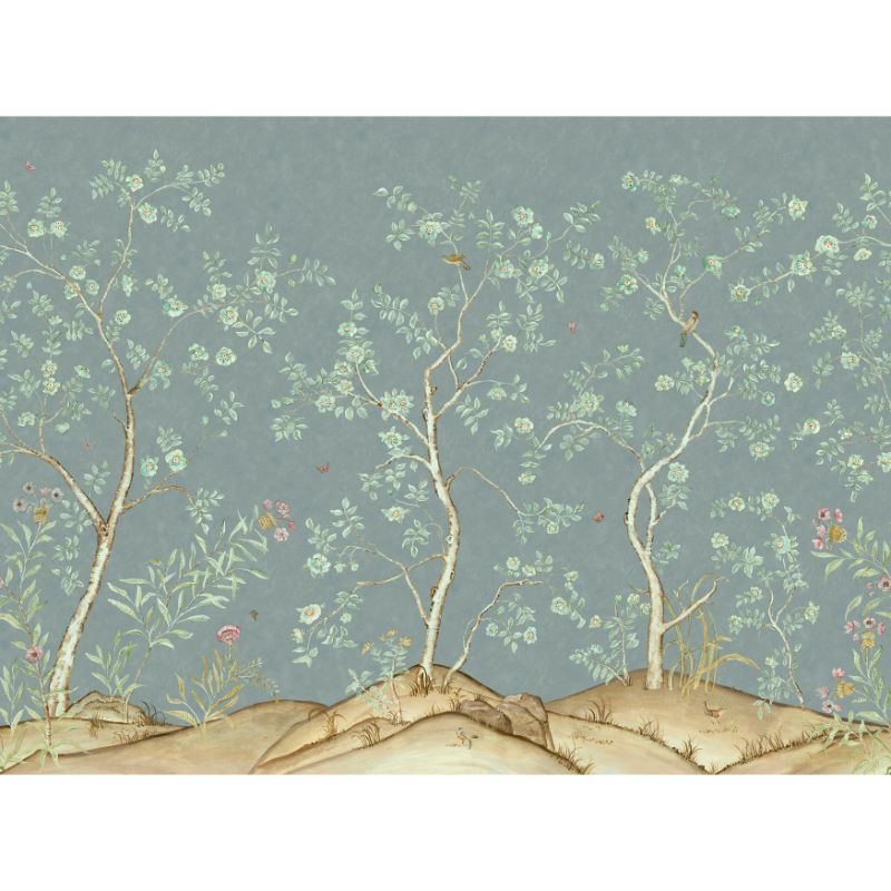 Purchase Amw10082.5.0 Songbird, Blue Trees - Kravet Couture Wallpaper