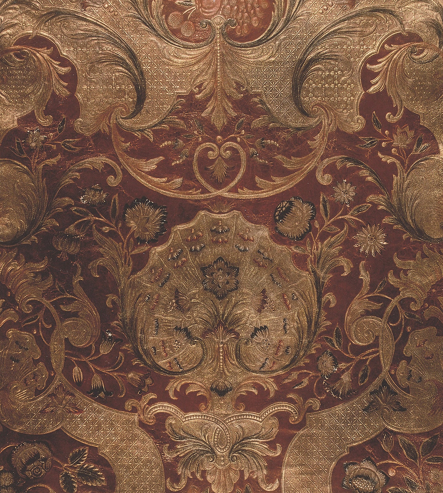 Purchase Old World Weavers Fabric Pattern AQ 000121CD, Cuir Versailles Red/Multi 1