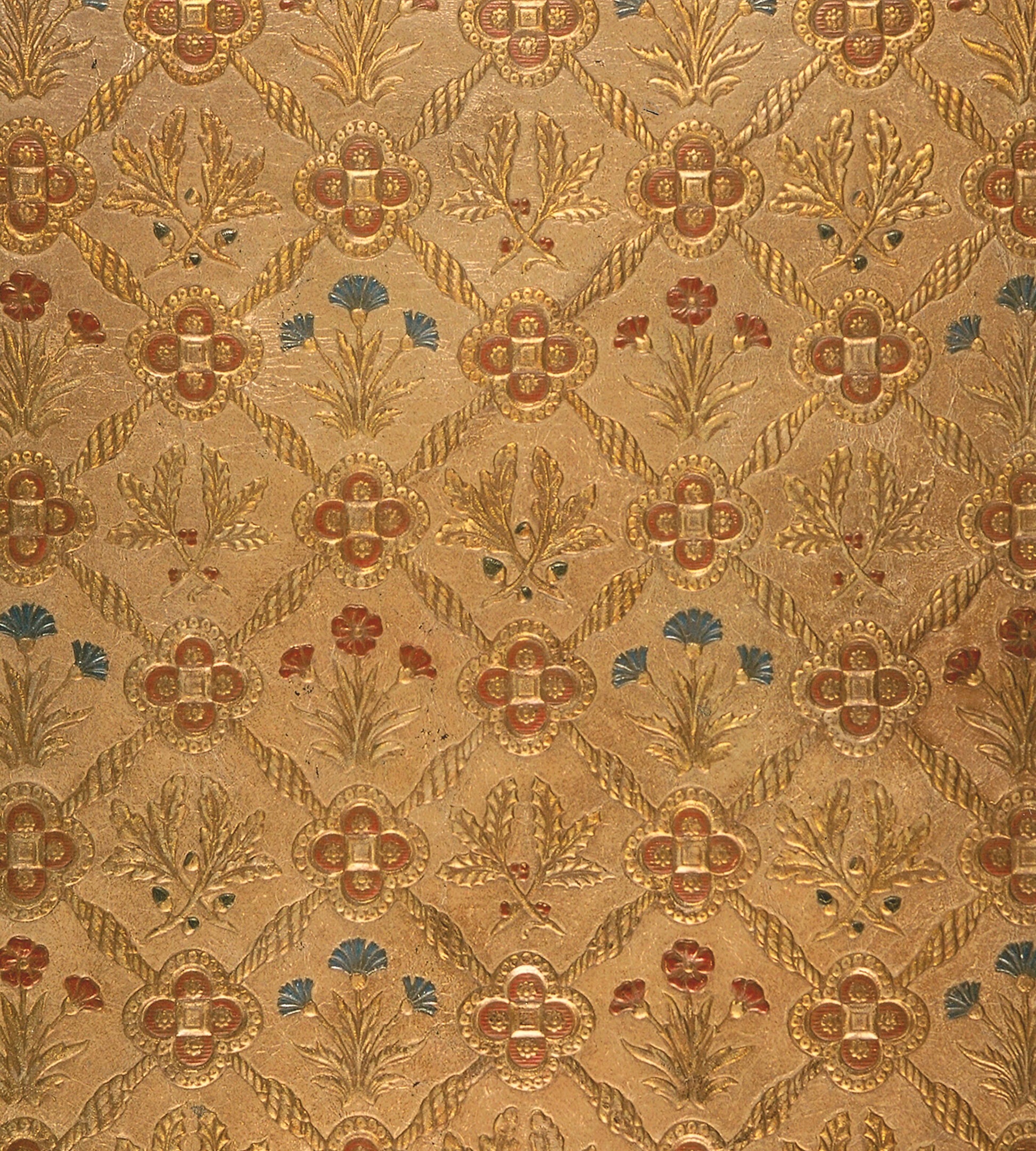 Purchase Old World Weavers Fabric Product AQ 000122CD, Cuir Chene White/Gold 1