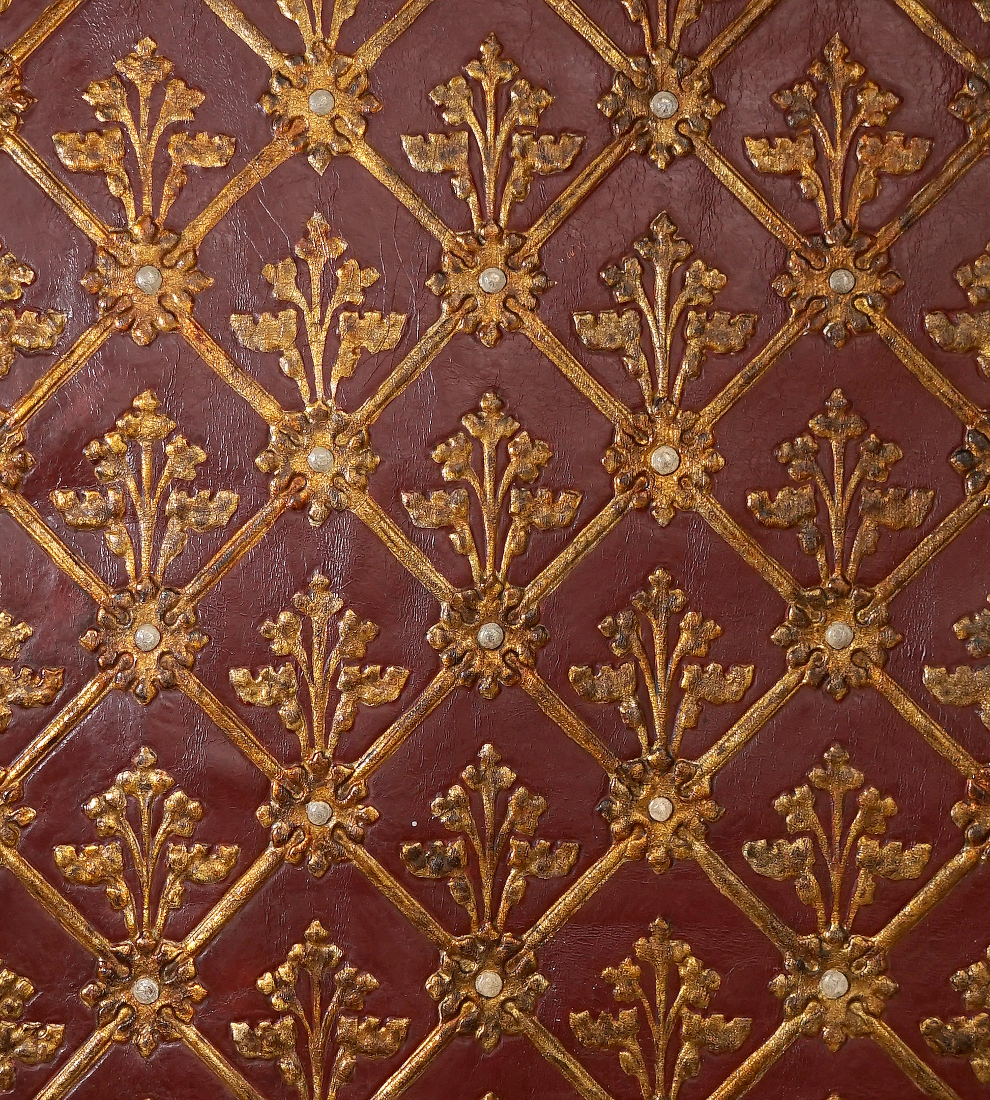 Purchase Old World Weavers Fabric SKU# AQ 000126CD, Cuir Resille Red/Gold 1