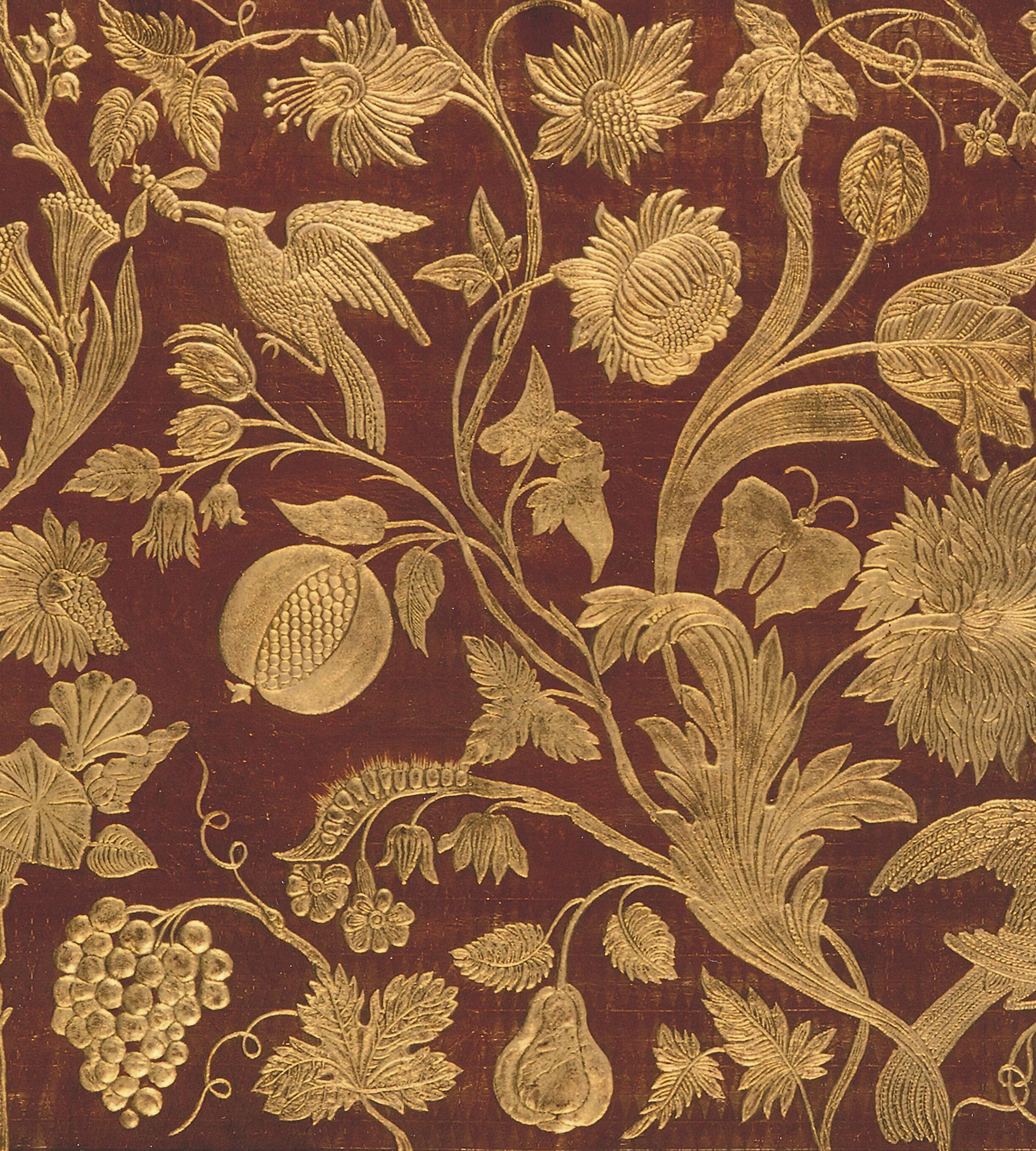 Purchase Old World Weavers Fabric Pattern AQ 000317CD, Cuir Eden Red/Gold 1