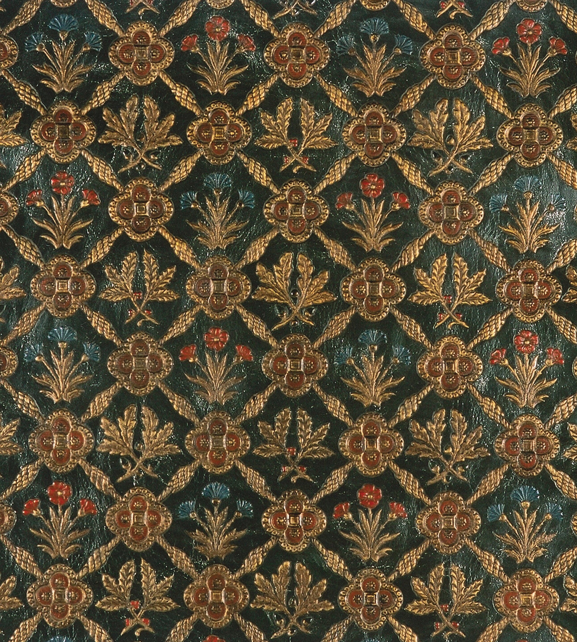 Purchase Old World Weavers Fabric SKU# AQ 000322CD, Cuir Chene Green/Gold 1