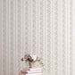 Purchase AST4649 A-Street Wallpaper, Marigold Wreath Pastel Peach Floral Stripe - LoveShackFancy1