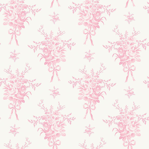 Purchase AST4652 A-Street Wallpaper, Rosie Arrangements Kiss Pink Bouquet Toss - LoveShackFancy