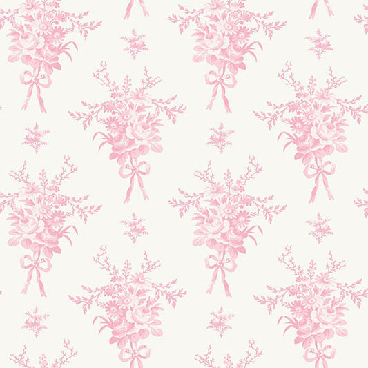 Purchase AST4652 A-Street Wallpaper, Rosie Arrangements Kiss Pink Bouquet Toss - LoveShackFancy