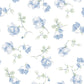 Purchase AST6085 A-Street Wallpaper, Ribbon Rosa French Blue Loose Roses - LoveShackFancy